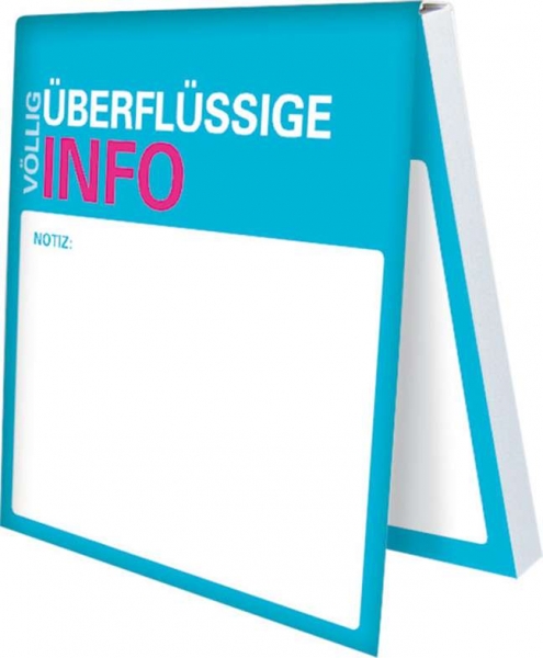 Klebezettel - Überflüssige Info